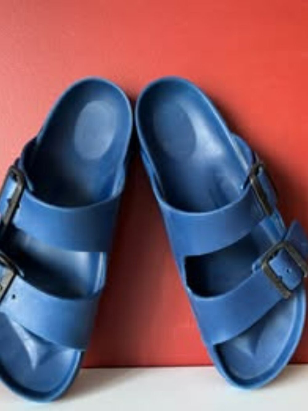 Birkenstock Arizona EVA blue slides EU 38 or 7-7.5 Cdn
